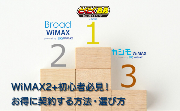 おすすめのWiMAX会社TOP3